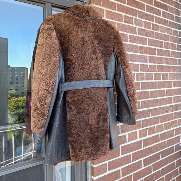 Vintage Waddington Brown Women's Sheepskin Lambskin Winter Jacket sz M - Picture 2 of 14